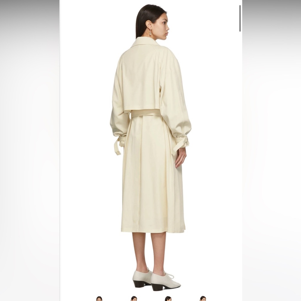 Lemaire Beige Wool Soft Coat - Large - Picture 2 of 15